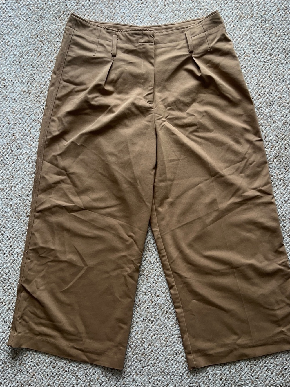 Cynthia Rowley sz 14 Wide-Leg Chinos in Tan Brown
